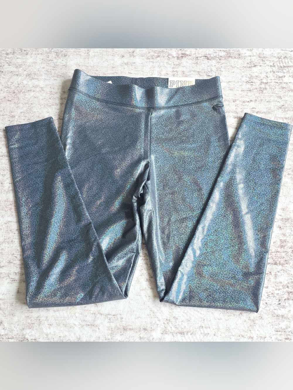 Victoria's Secret PINK Iridescent Black Leggings